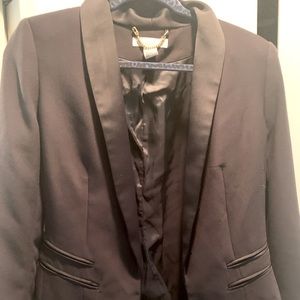 H&M Navy satin lapel blazer